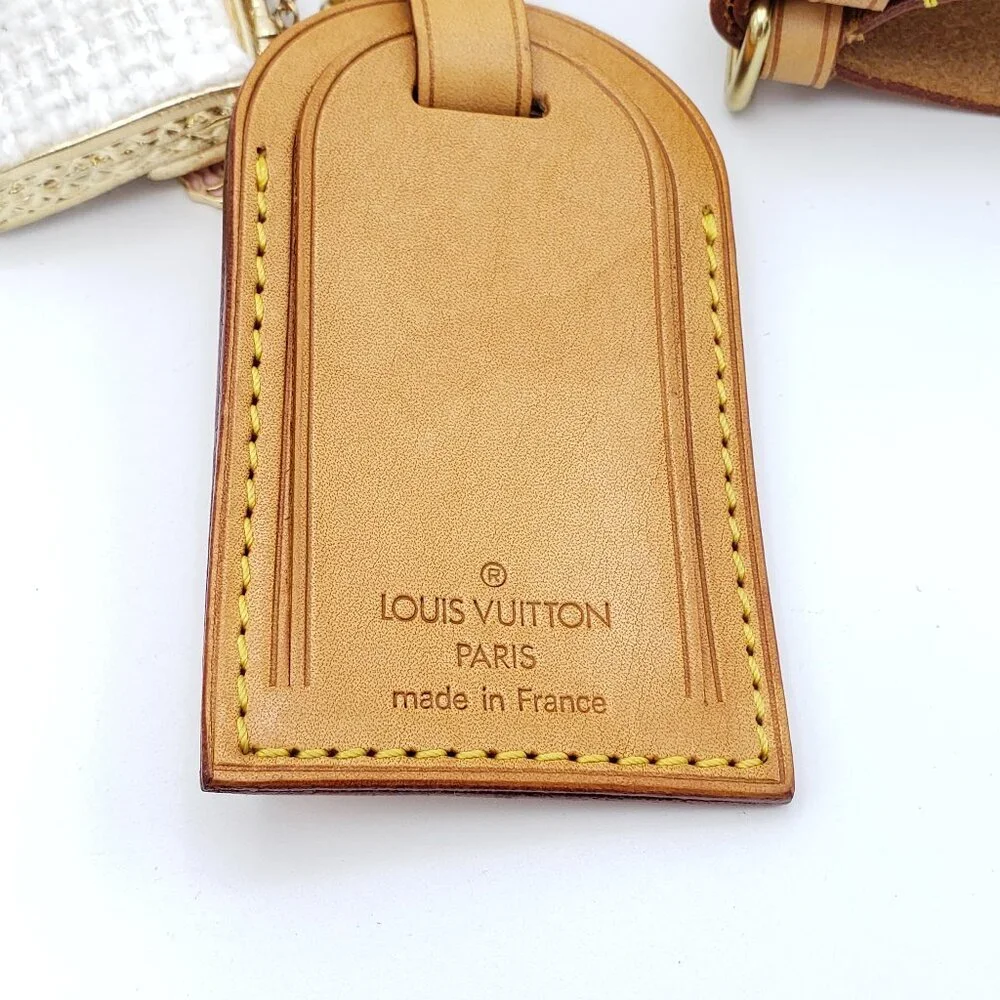 Authentic Louis Vuitton Luggage tag with Unbranded Keycharm